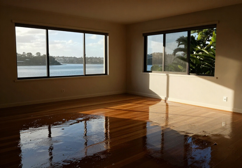 North Ryde living room with visible mould and musty odour before treatment